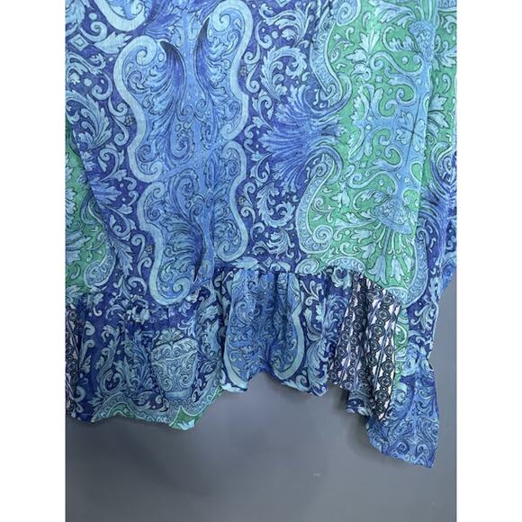Giacomo Cirque Swimsuit Coverup Women's One Size Blue Ombre Paisley Sheer Cute - Picture 4 of 7